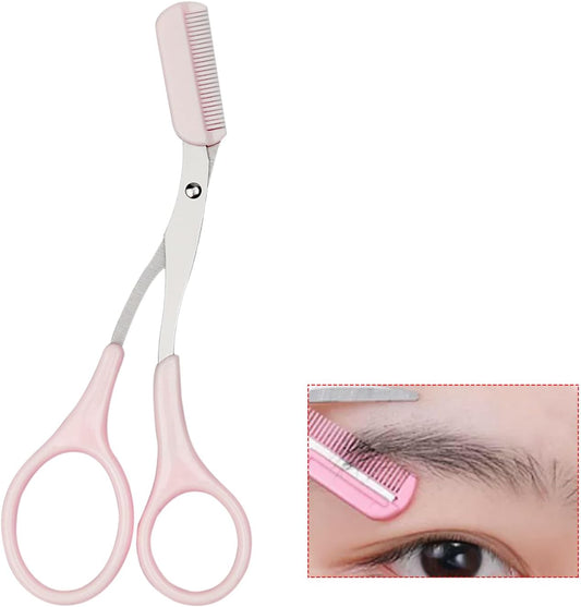 Ciseaux Sourcils,Ciseaux Sourcils Femme,Brosse Sourcils Femme Ciseaux Sourcils Homme,Ciseaux Avec Peigne,Paire De Ciseaux,Détachable Beauty Ciseaux À Sourcils Tondeuse Pour Couper Les Sourcils Cils