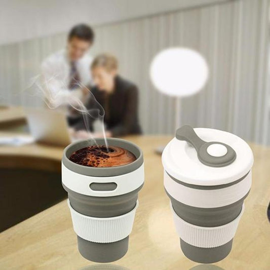 Gobelet de Voyage Pliable en Silicone – Mug Réutilisable Anti-Fuite