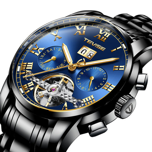 Montre Homme Luminous Tourbillon – Étanche, Design Squelette Premium